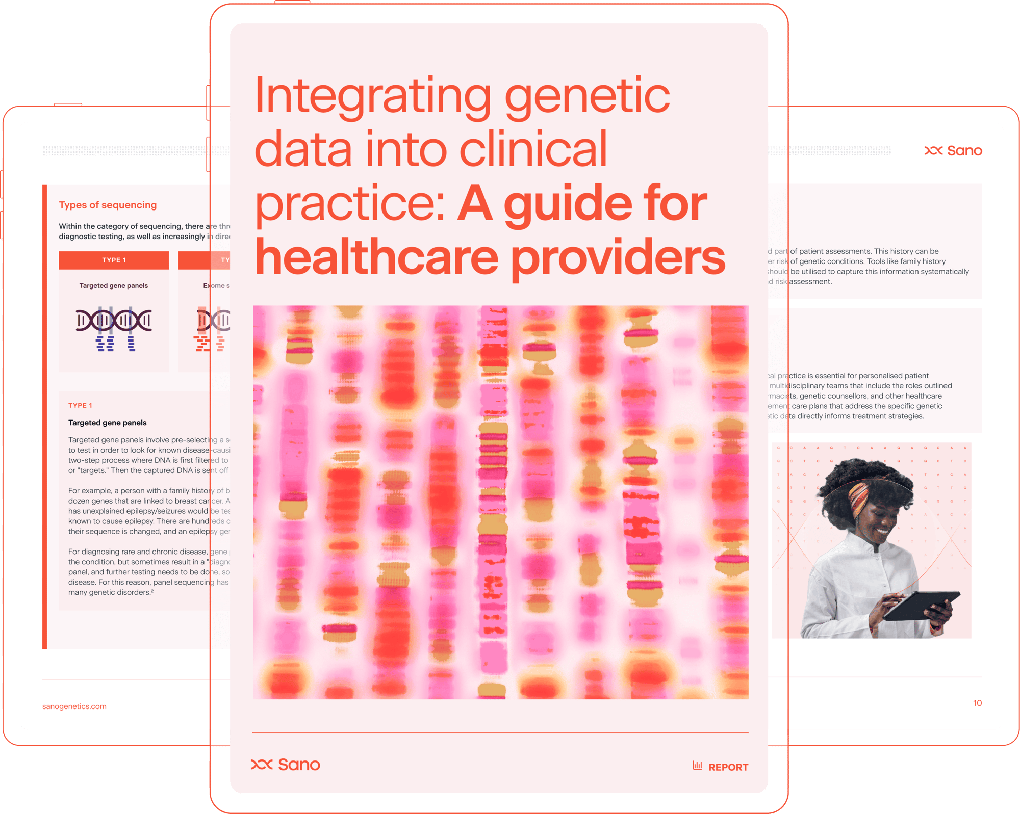 Integrating genetic data into clinical practice report - graphic for landing page and blog