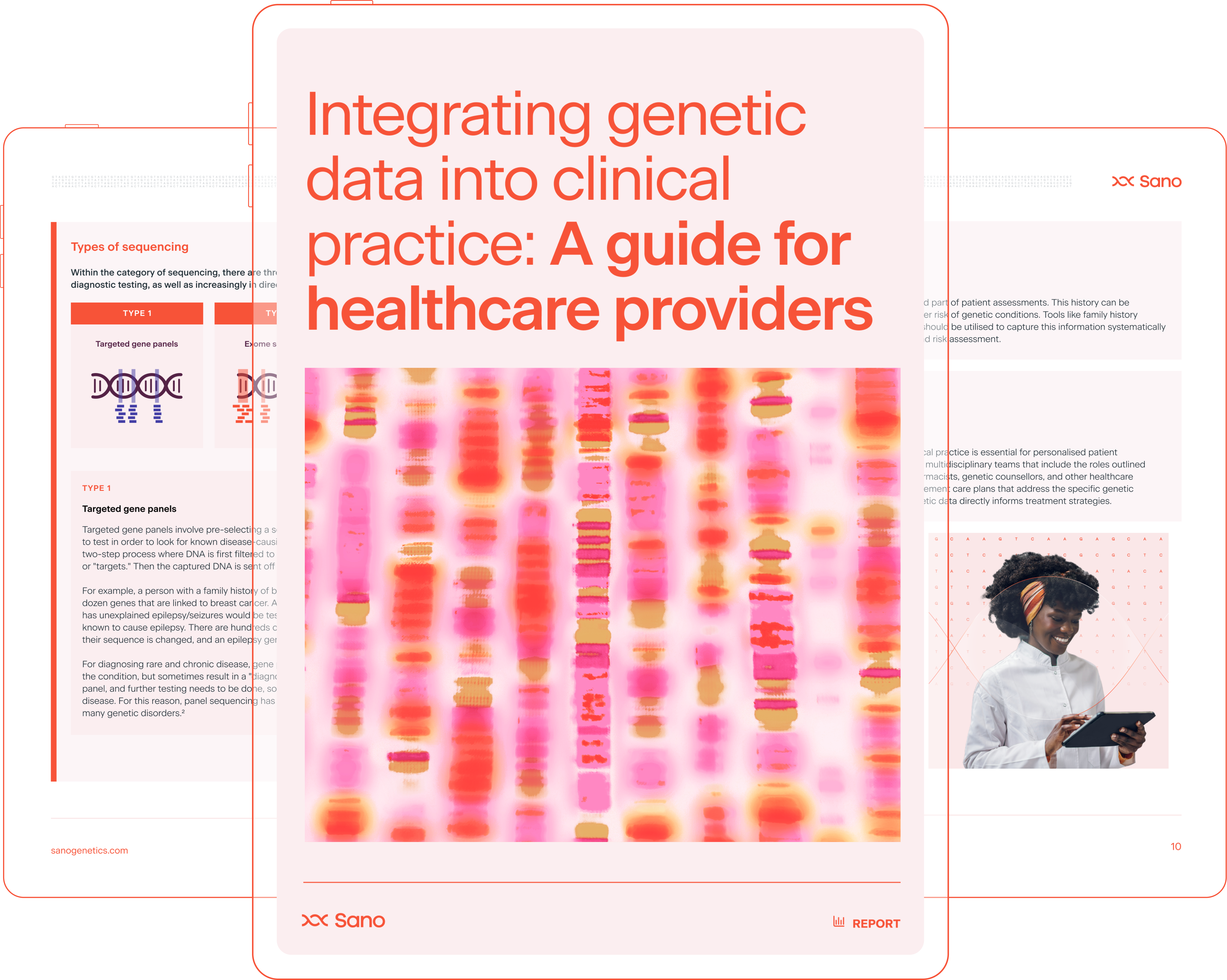 Integrating genetic data into clinical practice report - graphic for landing page and blog