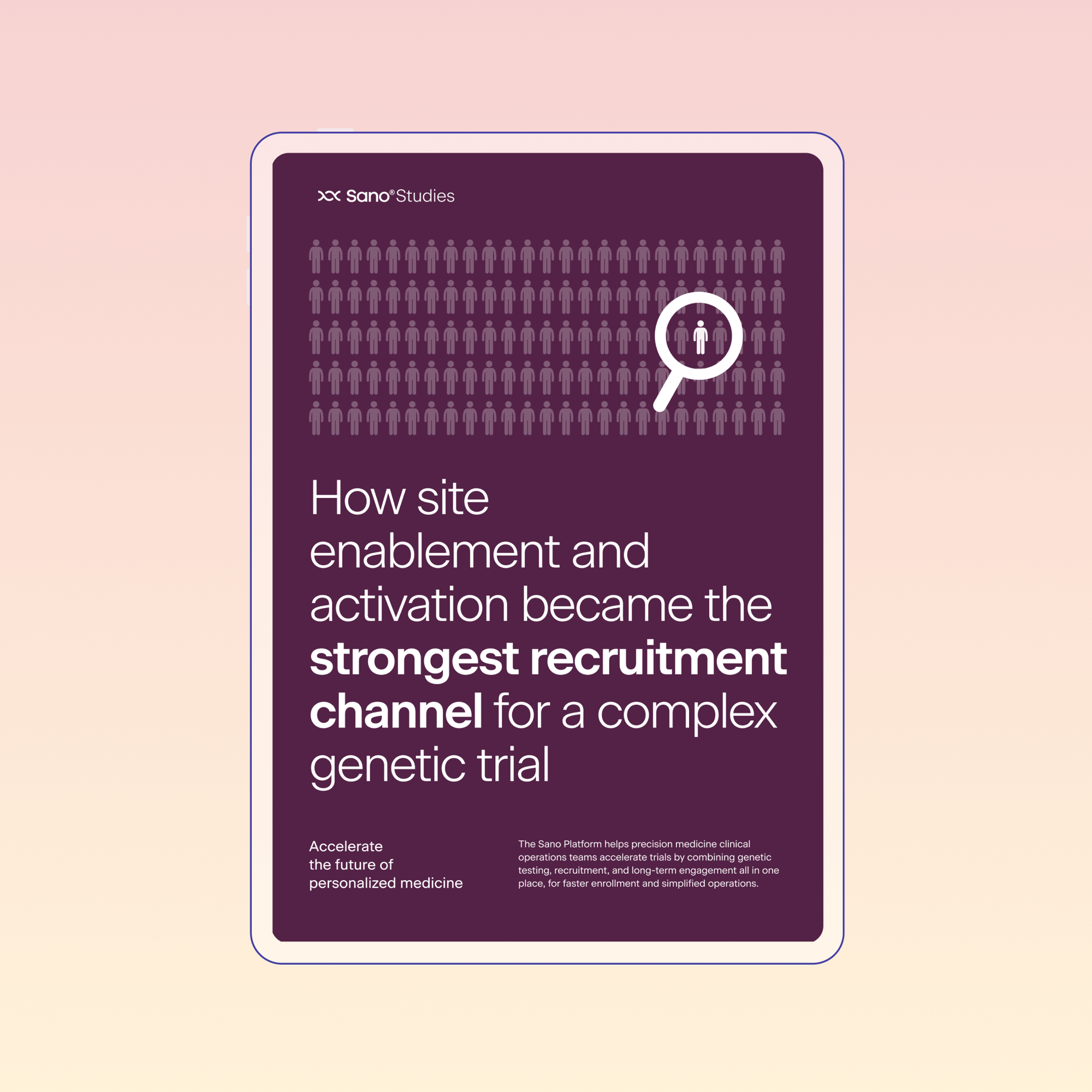 Site enablement case study for a complex genetic trial