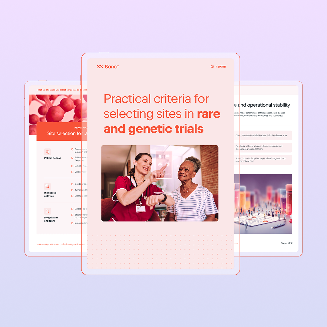Practical criteria for selecting sites in rare and genetic trials
